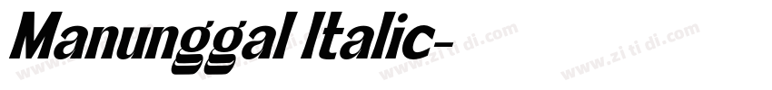 Manunggal Italic字体转换